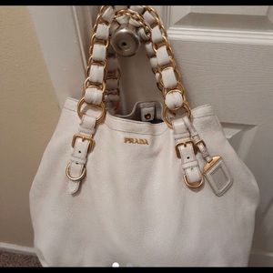 Off white Prada bag